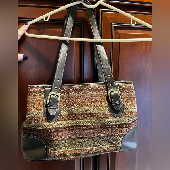 Relic By Fossil Autumn/Fall Colors Over the The Shoulder Satchel Type Purse/Bag - Picture 8 of 11